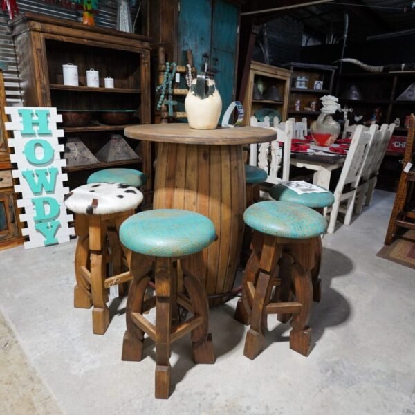 Pub barrel table bar height